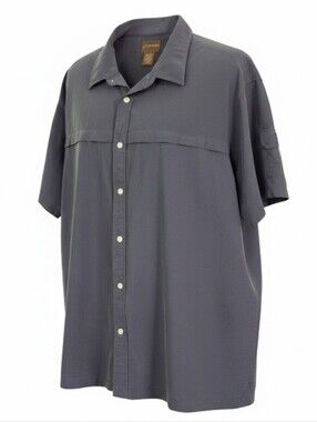 St. John's Bay Navy Blue Short Sleeve Lightweight Work/Travel Shirt Mens Sz: 3XL